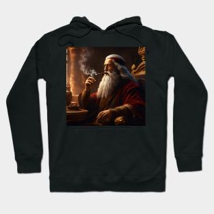 Leonardo da Vinci Smoking a cigar Hoodie